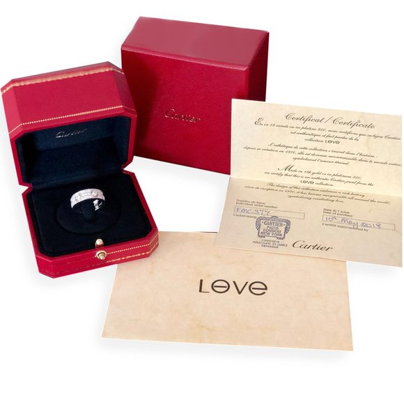 Cartier Diamond Paved Love Ring in 18K White Gold 1.26 CTW - Picture 4 of 4